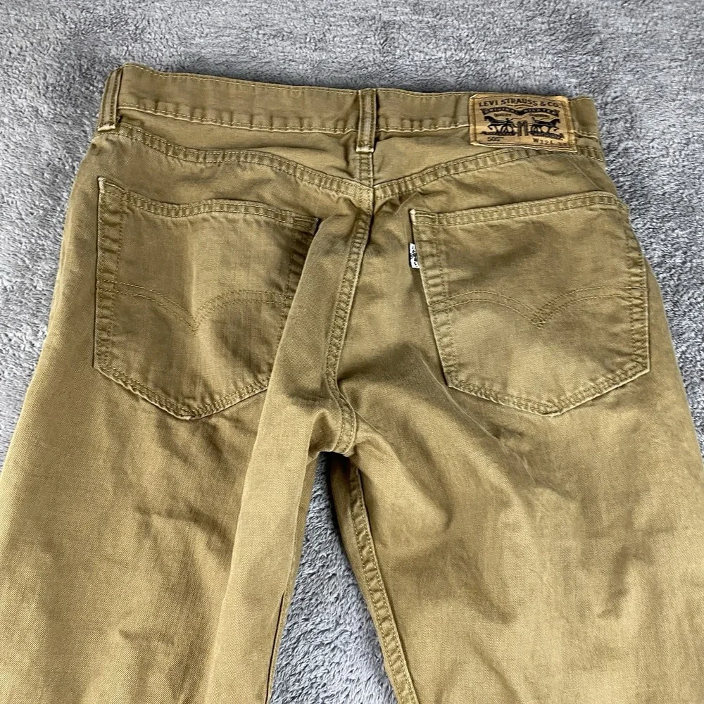Levis 505 Straight Leg Jeans Mens 32x32 Tan Mid‎ Rise